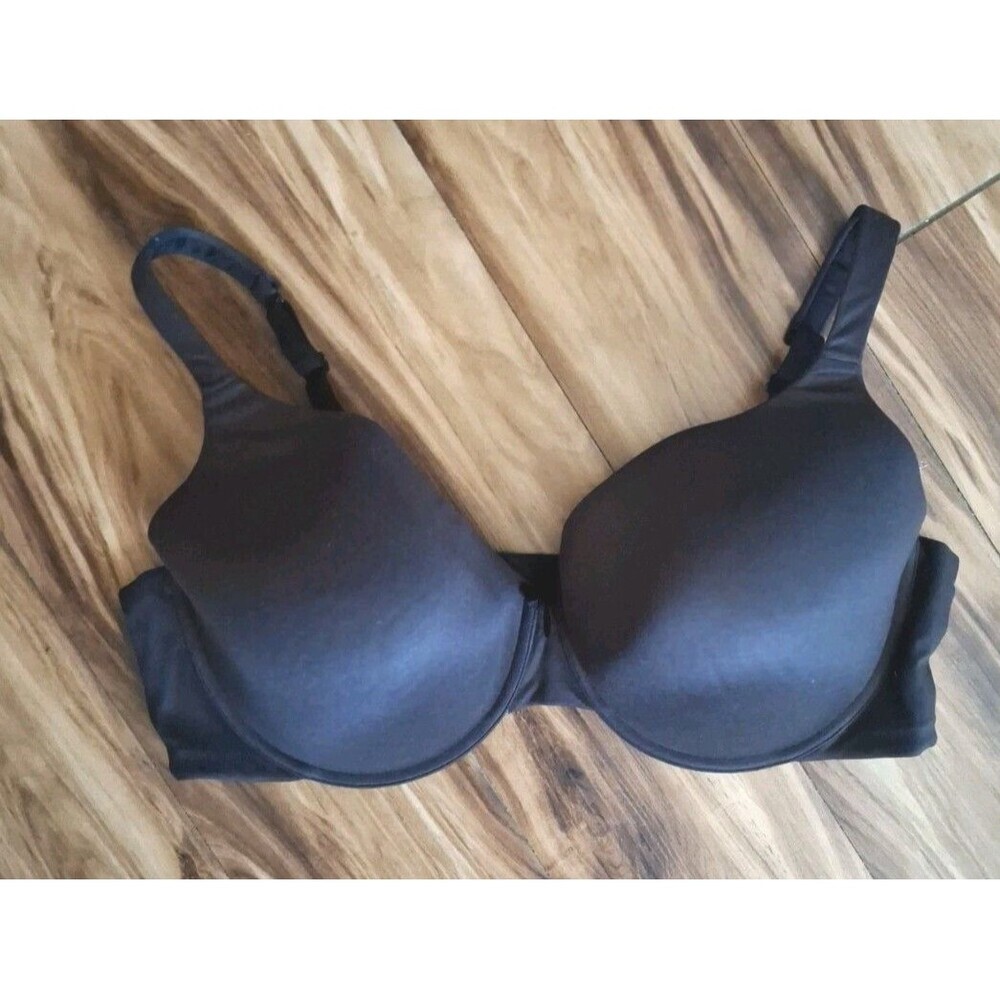 Cacique Intuition Full Coverage Bra Size 46DD Black Underwire T Shirt Bra